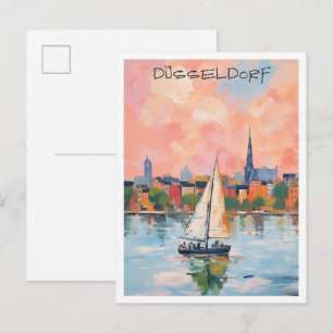 Düsseldorf Duitsland Reis Esthetiek Briefkaart