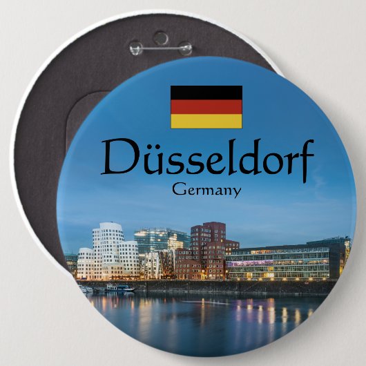 Dusseldorf Duitsland Ronde Button 6,0 Cm (Voorkant /achterkant)