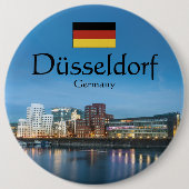 Dusseldorf Duitsland Ronde Button 6,0 Cm (Voorkant)