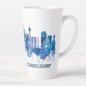 Dusseldorf Duitsland Skyline Blue Latte Mok (Rechts)