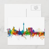 Düsseldorf Duitsland Skyline Briefkaart (Voorkant / Achterkant)