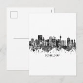 Dusseldorf Duitsland Skyline BW Feestdagenkaart (Voorkant / Achterkant)