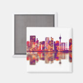 Dusseldorf Duitsland Skyline Magneet (Voorkant / Achterkant)