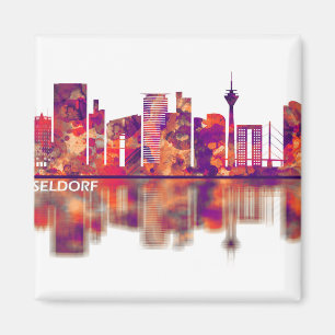 Dusseldorf Duitsland Skyline Magneet