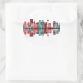 Dusseldorf Duitsland Skyline Ronde Sticker (Tas)