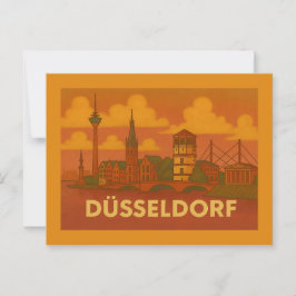 Düsseldorf Duitsland Stad Kunst Briefkaart