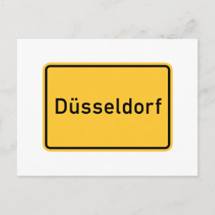 Dusseldorf, Duitsland wegwijzer Briefkaart