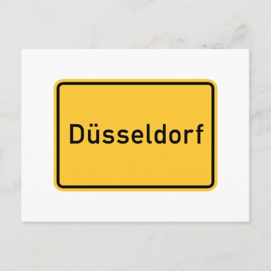 Dusseldorf, Duitsland wegwijzer Briefkaart (Voorkant)