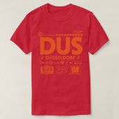  Düsseldorf DUS luchthavencode Reisdag Ret T-shirt (Design voorkant)