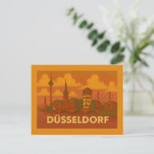 Düsseldorf Germany City Art Briefkaart (Staand voorkant)