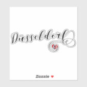Düsseldorf Heart Flag Sticker (Vel)