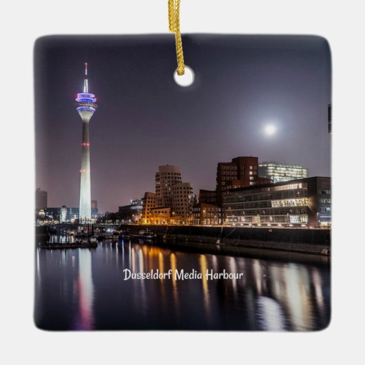 Dusseldorf, Media Harbour (geëtiketteerd), Keramisch Ornament (Voorkant)