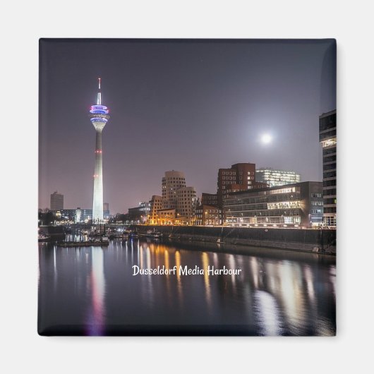Dusseldorf, Media Harbour (geëtiketteerd) Magneet (Voorkant)