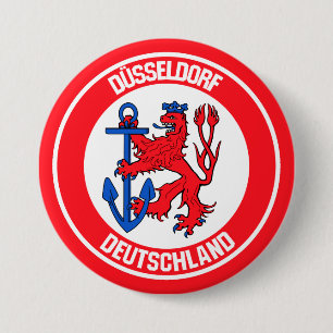 Düsseldorf Round Emblem Ronde Button 7,6 Cm