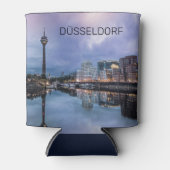 Dusseldorf Skyline Germany Holiday Sunset Souvenir Blikjeskoeler (Voorkant)