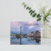 Dusseldorf Skyline Germany Holiday Sunset Souvenir Feestdagenkaart (Staand voorkant)