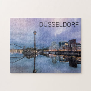 Dusseldorf Skyline Germany Holiday Sunset Souvenir Legpuzzel
