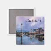 Dusseldorf Skyline Germany Holiday Sunset Souvenir Magneet (Voorkant / Achterkant)