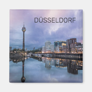 Dusseldorf Skyline Germany Holiday Sunset Souvenir Magneet