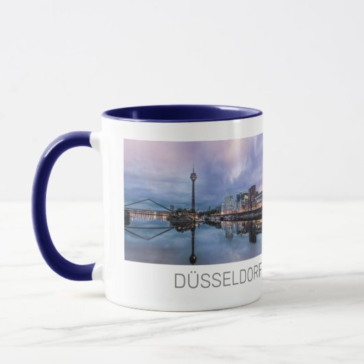 Dusseldorf Skyline Germany Holiday Sunset Souvenir Mok (Links)