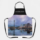 Dusseldorf Skyline Germany Holiday Sunset Souvenir Schort (Voorkant)