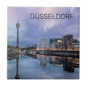 Dusseldorf Skyline Germany Holiday Sunset Souvenir Tegeltje