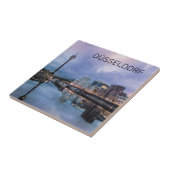 Dusseldorf Skyline Germany Holiday Sunset Souvenir Tegeltje (Zijkant)
