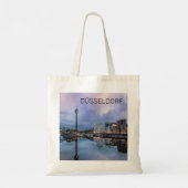 Dusseldorf Skyline Germany Holiday Sunset Souvenir Tote Bag (Achterkant)