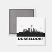 Düsseldorf Skyline Kühlschrank Magnet (Voorkant / Achterkant)