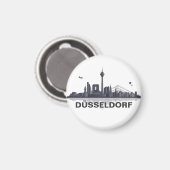 Düsseldorf Skyline Kühlschrank Magnet (Voorkant / Achterkant)