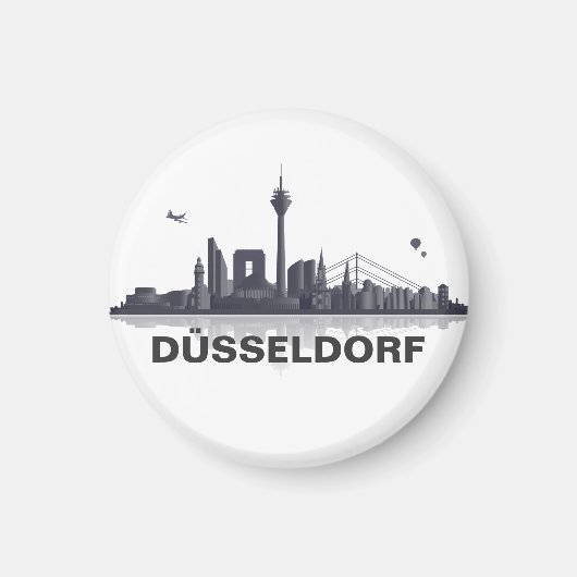 Düsseldorf Skyline Kühlschrank Magnet (Voorkant)
