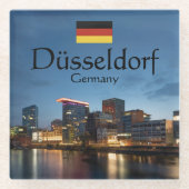 Dusseldorf Souvenir Glazen Onderzetter (Voorkant)