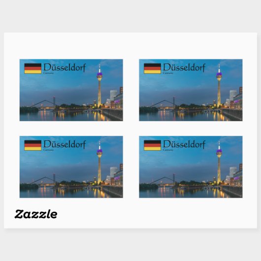 Dusseldorf Souvenir Rechthoekige Sticker (Vel)