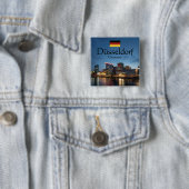 Dusseldorf Souvenir Vierkante Button 5,1 Cm (In situ)