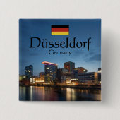 Dusseldorf Souvenir Vierkante Button 5,1 Cm (Voorkant)