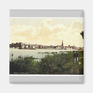 Dusseldorf vanaf de Rijn, de Rijn, Duitsland Magneet