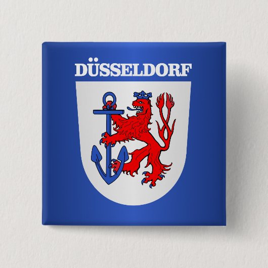 Dusseldorf Vierkante Button 5,1 Cm (Voorkant)