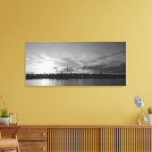 Düsseldorfer Rheinkirmes im Sonnenuntergan Canvas Afdruk (Insitu (Woonkamer))