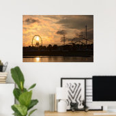 Düsseldorfer Rheinkirmes in het Poster van de zon (Thuiskantoor)