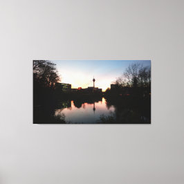 Düsseldorfer Sonnenaufgang Canvas Afdruk