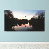 Düsseldorfer Sonnenaufgang Canvas Afdruk (Insitu (Houten vloer))