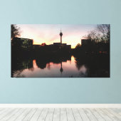Düsseldorfer Sonnenaufgang Canvas Afdruk (Insitu (Houten vloer))