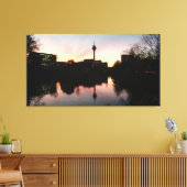 Düsseldorfer Sonnenaufgang Canvas Afdruk (Insitu (Woonkamer))