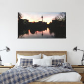 Düsseldorfer Sonnenaufgang Canvas Afdruk (Insitu (Slaapkamer))