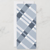 Dust Blue Navy Pset Modern Wedding Details Kaart (Achterkant)