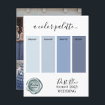 Dust Blue Wedding Color Palette Card 2023<br><div class="desc">Dust Blue Wedding Color Palette Card 2023</div>