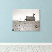 Dust Bowl Boerderij, 1938.  foto Canvas Afdruk (Insitu (Houten vloer))