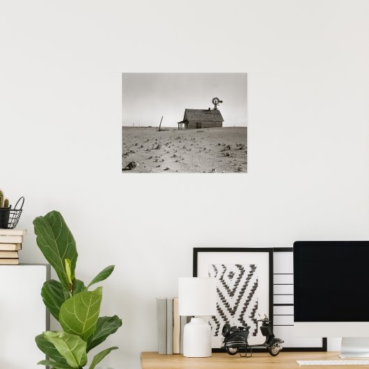 Dust Bowl Boerderij, 1938.  foto Poster (Thuiskantoor)