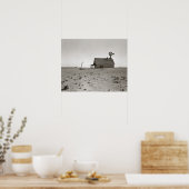 Dust Bowl-boerderij, 1938. Oude foto Poster (Keuken)