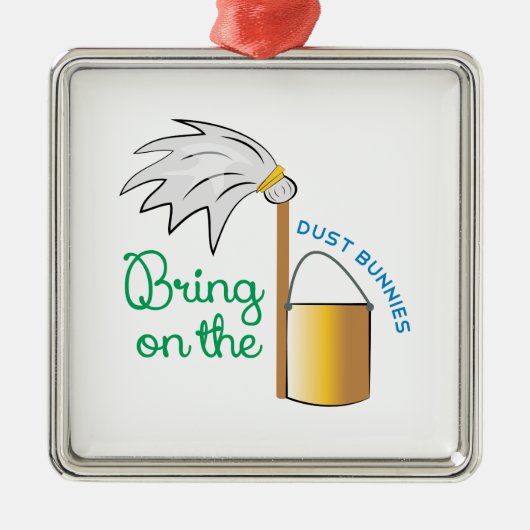 Dust Bunnies Metalen Ornament (Voorkant)